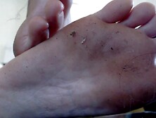 Teen Girl’S Dirty Feet Ignore