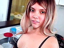 The recent mother I'd like to fuck stepmother surprises her stepson in the kitchen wearing hawt pajamas