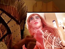 teasing my self with my self cum catching