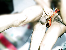 Standing and 1 leg up fuck mid fucking she is squirt and then i pickup and fuck she say Your wang is too enormous