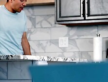 My stepdad is long time in coming so I fuck my tight stepsis Mia River