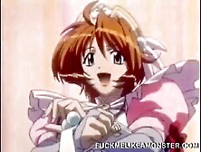 Weird anime hentai storyline with angry busty teen slut