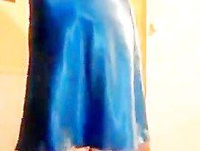 Long Dress Blue Satin Sex