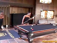 Fine Ebony Bitch Fucked Across Pool Table