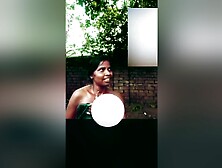 Desi Girl Is Taking A Bath Outside