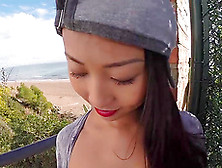 Curvy Asian loves it in the ass