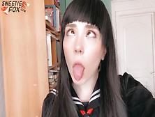 Japanese Student Deep Sucking Dick And Had Cowgirl Sex