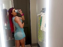 [4K] Public Transparent Mesh Clothes Try on Haul