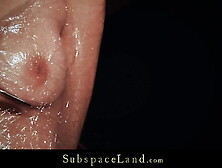 Hard obedience lessons for brunette slave