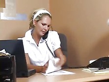 Hot Blonde Secretary