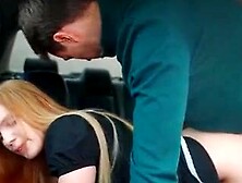 Porn in the car in Russian with conversations