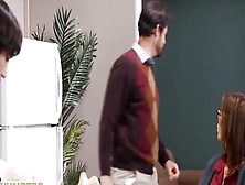 Busty cougar seduced her teen cousin into a naughty lovemaking