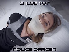 Chloe Toy - Blonde Officer Bound Tape Gagged Put In Bondage