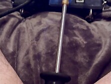 Ball gagged whilst fucked from behind by fucking machine