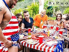 Gay bisexual xxx with easy-on-the-eyes Aften Opal and Rose Lynn from Biphoria