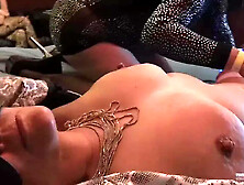 Amateurs blond hair babe gives BLOWING OFF in swinger foursome