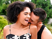 Kinky busty hottie Luna Corazon is having sex with a long white cock