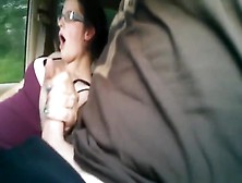 Girlfriend masturbates and jerks me off while I'm driving