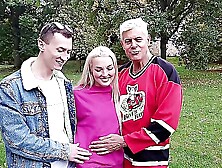 Throats stuffed and pulsing in wild threesomes