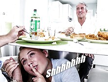 Blonde Teenie PAWG Alyssa Cole Gets Her Way With Daddy’s Friend