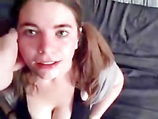 Pig-tailed young cutie in this facial cumshot compilation (18+)