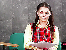 Voyeur College Uniform Student Teases Professor Who Jerks