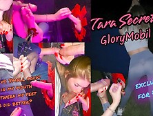 Tara Secretly watching GloryMobil - Gigantic Meat vs.  Small Prick!!! Double Oral sex, Footjob, Frottage! Who Did Better?