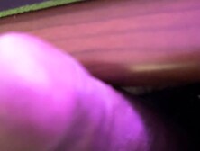 Amateur grinds their cock against desk