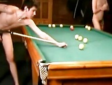 Nude Russian Soldiers Playing Pool