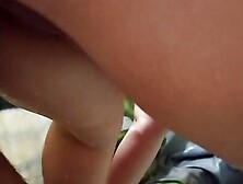 In the bathroom,  a hard penis filled her juicy pussy and smeared sperm on pussy lips