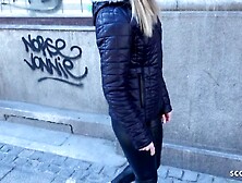 GERMAN SCOUT - Slim Teen Candee Licious - Blue eyes Pickup for Casting Bang