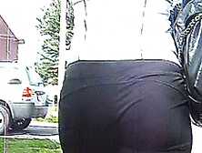 Voyeur Yoga pants walking on street
