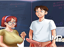 SummertimeSaga - Jerking Off In School Toilet Stall With Girl