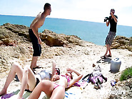 Beautiful Amadea Emily fucks passionately on the beach