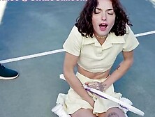 Tennis Girl Takes Break From Tennis Lessons To Ride A Big Cock