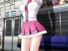 3D ASIAN CARTOON Schoolgirl didn't Wear Panties on the Train (Part one)