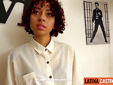 Tiny 18yo Colombian Cum Floozy Slurps Large Ramrod POV In Wicked Homemade Try-out