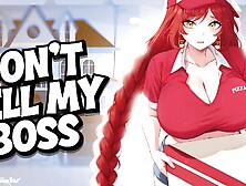 Tomboy pizza girl begs for your cum in this sexy roleplay with audio ASMR and hentai action