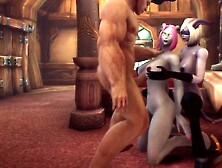 Human rides Draenei Threesome ToA