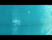 Underwater solo masturbation