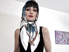 Designer Silk Headscarf Fashion Show Clip