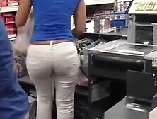 Ebony ass in tight pants