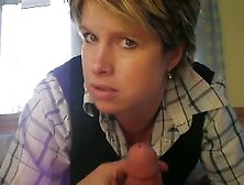 Avid Wife Takes A Load In Her Face Gap