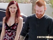 Amateur Swinger Couple Has A Funny Interaction In The Pool That Prepares Them For A Naughty Time.