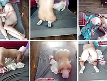 Crazy sex with a sexy home-made lovers.  I sperm on my ex-wife's behind.