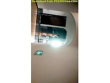 Beautiful girl with big boobs bathroom spy camera