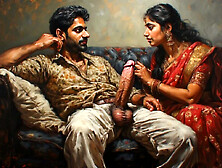 Indian bhabhi fucking with her hot as her husband watches her getting banged