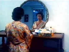 Vintage Clip Of A Matured Lady Having Cold Water Shower In The Bathroom