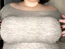 BIG BREASTED WOMAN pain whore ties humongous titties tightly then tortures bound titties and hard nipples