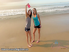 Hottest pornstars Avah Sweetz,  Kiera Winters in Horny Skinny,  Beach porn movie